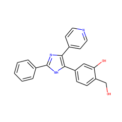 OCc1ccc(-c2[nH]c(-c3ccccc3)nc2-c2ccncc2)cc1O ZINC000028564067