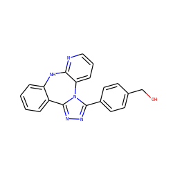OCc1ccc(-c2nnc3n2-c2cccnc2Nc2ccccc2-3)cc1 ZINC000096173954