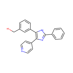OCc1cccc(-c2[nH]c(-c3ccccc3)nc2-c2ccncc2)c1 ZINC000028564066