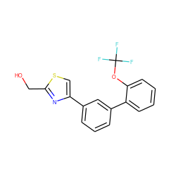 OCc1nc(-c2cccc(-c3ccccc3OC(F)(F)F)c2)cs1 ZINC000058581973