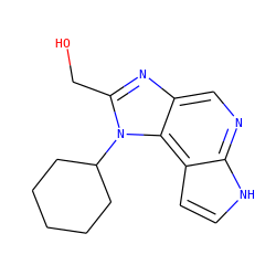 OCc1nc2cnc3[nH]ccc3c2n1C1CCCCC1 ZINC000096270802