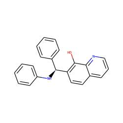 Oc1c([C@@H](Nc2ccccc2)c2ccccc2)ccc2cccnc12 ZINC000000037822