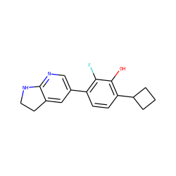 Oc1c(C2CCC2)ccc(-c2cnc3c(c2)CCN3)c1F ZINC000212134572