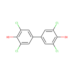 Oc1c(Cl)cc(-c2cc(Cl)c(O)c(Cl)c2)cc1Cl ZINC000000294550