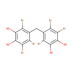 Oc1c(O)c(Br)c(Cc2c(Br)c(O)c(O)c(Br)c2Br)c(Br)c1Br ZINC000028707385