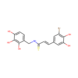 Oc1cc(/C=C/C(=S)NCc2ccc(O)c(O)c2O)cc(Br)c1O ZINC000096172816