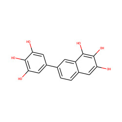 Oc1cc(-c2ccc3cc(O)c(O)c(O)c3c2)cc(O)c1O ZINC000053314622