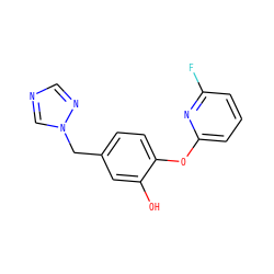Oc1cc(Cn2cncn2)ccc1Oc1cccc(F)n1 ZINC000095571797