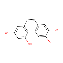 Oc1cc(O)cc(/C=C\c2ccc(O)c(O)c2)c1 ZINC000005552326