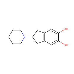 Oc1cc2c(cc1O)CC(N1CCCCC1)C2 ZINC000036295020