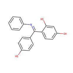Oc1ccc(/C(=N\c2ccccc2)c2ccc(O)cc2O)cc1 ZINC000169310731