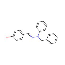 Oc1ccc(/C=N/N(Cc2ccccc2)c2ccccc2)cc1 ZINC000004920168