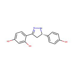 Oc1ccc([C@@H]2CC(c3ccc(O)cc3O)=NN2)cc1 ZINC000095589706