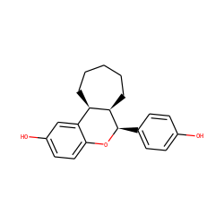 Oc1ccc([C@H]2Oc3ccc(O)cc3[C@H]3CCCCC[C@H]32)cc1 ZINC000028821976