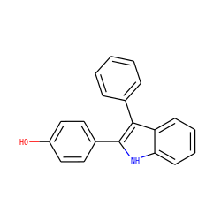 Oc1ccc(-c2[nH]c3ccccc3c2-c2ccccc2)cc1 ZINC000028564606