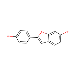 Oc1ccc(-c2cc3ccc(O)cc3o2)cc1 ZINC000000334865