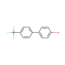 Oc1ccc(-c2ccc(C(F)(F)F)cc2)cc1 ZINC000013840578