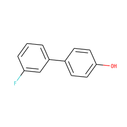 Oc1ccc(-c2cccc(F)c2)cc1 ZINC000013840554