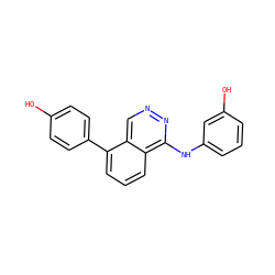 Oc1ccc(-c2cccc3c(Nc4cccc(O)c4)nncc23)cc1 ZINC000073161773