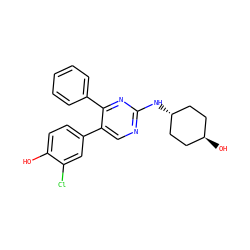 Oc1ccc(-c2cnc(N[C@H]3CC[C@H](O)CC3)nc2-c2ccccc2)cc1Cl ZINC001772648256