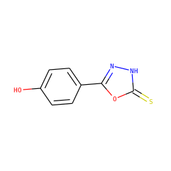Oc1ccc(-c2n[nH]c(=S)o2)cc1 ZINC000000295850