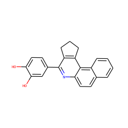 Oc1ccc(-c2nc3ccc4ccccc4c3c3c2CCC3)cc1O ZINC000013125138