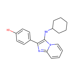 Oc1ccc(-c2nc3ccccn3c2NC2CCCCC2)cc1 ZINC000000320746