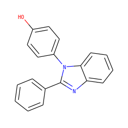 Oc1ccc(-n2c(-c3ccccc3)nc3ccccc32)cc1 ZINC000028564673