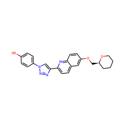 Oc1ccc(-n2cc(-c3ccc4cc(OC[C@@H]5CCCCO5)ccc4n3)nn2)cc1 ZINC001772645284