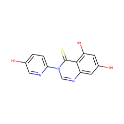Oc1ccc(-n2cnc3cc(O)cc(O)c3c2=S)nc1 ZINC000013685507
