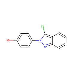 Oc1ccc(-n2nc3ccccc3c2Cl)cc1 ZINC000013609466