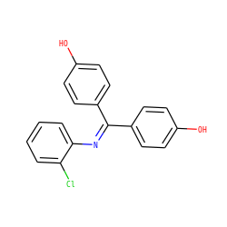 Oc1ccc(C(=Nc2ccccc2Cl)c2ccc(O)cc2)cc1 ZINC000169310326