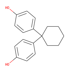 Oc1ccc(C2(c3ccc(O)cc3)CCCCC2)cc1 ZINC000000225610