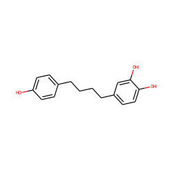 Oc1ccc(CCCCc2ccc(O)c(O)c2)cc1 ZINC000028896178