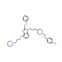 Oc1ccc(CCN2CCC(CCCn3c(COc4ccccc4)nc4c(OCCCN5CCCCC5)cccc43)CC2)cc1 ZINC000027710836