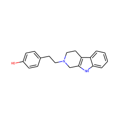 Oc1ccc(CCN2CCc3c([nH]c4ccccc34)C2)cc1 ZINC000029346421