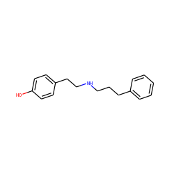Oc1ccc(CCNCCCc2ccccc2)cc1 ZINC000013780999