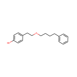 Oc1ccc(CCOCCCCc2ccccc2)cc1 ZINC000013780994
