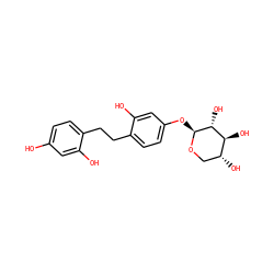 Oc1ccc(CCc2ccc(O[C@@H]3OC[C@@H](O)[C@H](O)[C@H]3O)cc2O)c(O)c1 ZINC000045498644