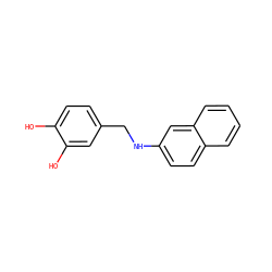 Oc1ccc(CNc2ccc3ccccc3c2)cc1O ZINC000036951929