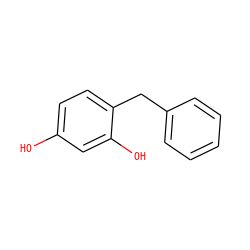 Oc1ccc(Cc2ccccc2)c(O)c1 ZINC000001841334
