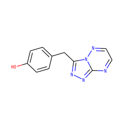 Oc1ccc(Cc2nnc3nccnn23)cc1 ZINC000006745211