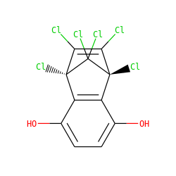 Oc1ccc(O)c2c1[C@@]1(Cl)C(Cl)=C(Cl)[C@@]2(Cl)C1(Cl)Cl ZINC000100020334