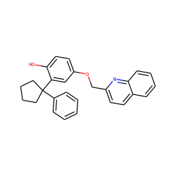 Oc1ccc(OCc2ccc3ccccc3n2)cc1C1(c2ccccc2)CCCC1 ZINC000029040873