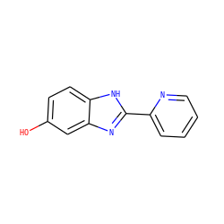 Oc1ccc2[nH]c(-c3ccccn3)nc2c1 ZINC000006814008