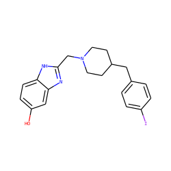 Oc1ccc2[nH]c(CN3CCC(Cc4ccc(I)cc4)CC3)nc2c1 ZINC000064528012