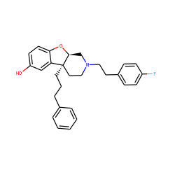 Oc1ccc2c(c1)[C@]1(CCCc3ccccc3)CCN(CCc3ccc(F)cc3)C[C@@H]1O2 ZINC000299867140