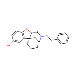 Oc1ccc2c(c1)[C@]13CCC[C@H](C1)N(CCc1ccccc1)C[C@H]3O2 ZINC000072106535