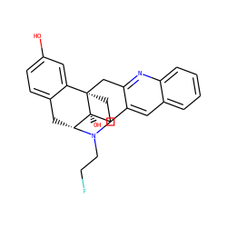 Oc1ccc2c(c1)[C@]13CCN(CCF)[C@H](C2)[C@]1(O)Cc1cc2ccccc2nc1C3 ZINC000103255073