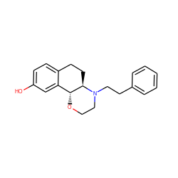 Oc1ccc2c(c1)[C@H]1OCCN(CCc3ccccc3)[C@@H]1CC2 ZINC000013474735